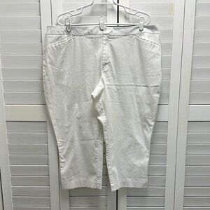 Coldwater Creek Natural Fit White Capris Size 20